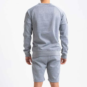 Camiseta de Manga Larga Personalizada de Poliéster/Algodón de 305 g/m², Conjunto de Camiseta y Pantalones Cortos para Hombre, Estilo Vintage de Verano - Product Image 2