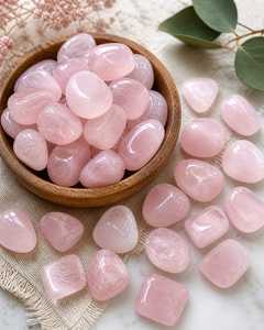 Quality Natural Pink Rose Quartz Tumble Stone Polished Crystal For Unconditional Love Self Care Emotional Healing - Product Image 4
