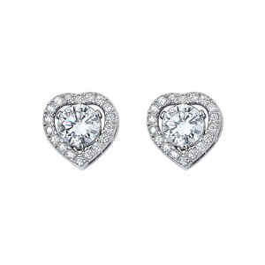 womens 925 sterling <b>silver</b> stud <b>earrings</b> high carbon diamond luxury stone studs comfortable everyday wear special occasion - Product Image 1