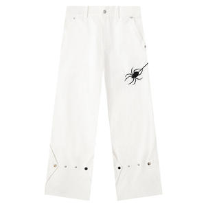 Pantalones Vaqueros Holgados de Mezclilla para Hombre, de Alta Calidad, con Logotipo Personalizado, Negros, de Corte Recto, Lavado Simple - Product Image 2