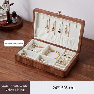 Boîte à bijoux en bois sculptée à la main, en bois de rose, avec couvercle floral peint, portable, pour emballage cadeau et décoration intérieure - Product Image 5