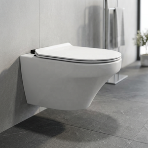 Luxury Rimless Wall Hung Toilet <b>Ceramic</b> WC <b>Pan</b> European Standard Water Saving Bathroom Sanitary Ware - Product Image 3