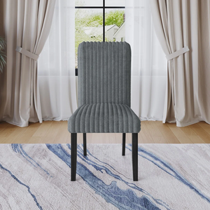 Grey Corduroy Contemporary Vietnam Dining Chair OEM Home Furniture for Dining Home Office Use Solid Hardwood Legs <b>Foam</b> <b>Cushion</b> - Product Image 4