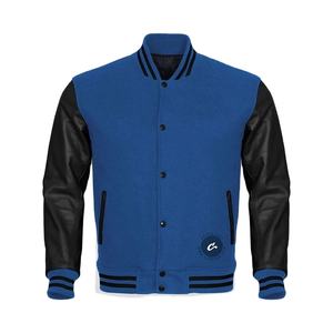 เสื้อแจ็กเก็ตขนสัตว์เกรดสูงสำหรับผู้ชายเสื้อโค้ทขนปุยฤดูหนาวสไตล์เบสบอลปกตั้งปักลาย - Product Image 4