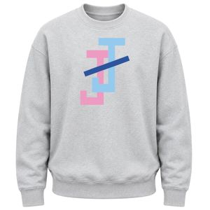 เสื้อสเวตเชิ้ตคอกลมสีเทาอ่อนพร้อมดีไซน์โลโก้ลายตราสัญลักษณ์ เสื้อพูลโอเวอร์ลำลองเนื้อนุ่มสำหรับผู้ชายผู้หญิง แฟชั่นสตรีทแวร์ เสื้อผ้าสำหรับกิจกรรมกลางแจ้ง - Product Image 1