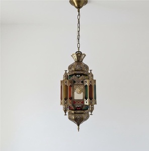 Moroccan <b>Brass</b> Hanging <b>Lantern</b> Handmade Metal Decorative Light Fixture Home Interior Decoration - Product Image 2
