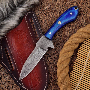 Customizable Stainless Steel Hunting <b>Knife</b> with Comfortable Handmade Curved Skinner <b>Knife</b> with <b>Bone</b> <b>Handle</b> & Leather Sheath - Product Image 2