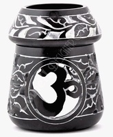 Diffuseur d'huiles essentielles en pierre ollaire (4 pouces) – Brûleur artisanal en marbre, écologique, de haute qualité, pour encens aromatique traditionnel indien