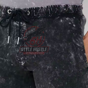 Pantalones Cortos de Hombre Ajustados a la Moda con Lavado Ácido para Uso Casual, Cómodos y de Gran Venta - Product Image 3