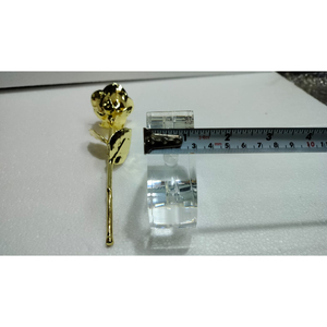 Handcrafted 24k Gold Rose Preserved Long Stem Rose Dipped In 24k Gold For Anniversary <b>Valentine</b> Day Mother Day Romantic Gift - Product Image 4