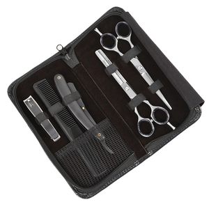 Wholesale Hairdressing Salon Barber Kit With Comb and Clip Best Quality Black Color <b>Razor</b> Salon Hair Kit - Product Image 2