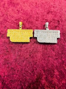 จี้เพชรโมอิสซาไนต์รูปตัวอักษร S เงินแท้ 925 สไตล์ฮิปฮอป ประดับเพชรเต็มตัว ของขวัญสำหรับผู้ชายและผู้หญิง - Product Image 3