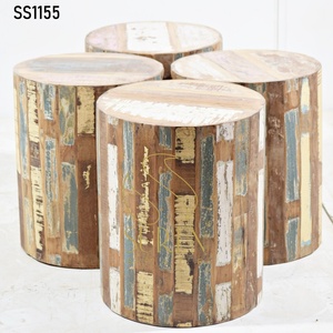 Latest Indian Designer Handcrafted Industrial Modern Design Eco-Friendly Water Resistant Wooden Bar Stool for Hotels Resorts - Product Image 2