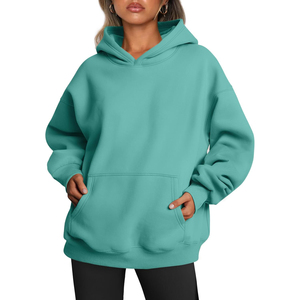 Sudadera con Capucha Extra Grande Unisex, Modelo 2026, Color Sólido, Felpa de Algodón, Diseño con Bolsillos, Corte Regular, para Otoño - Product Image 1
