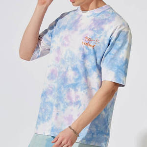 Camiseta de Hombre con Estampado Tie Dye, Manga Corta, Algodón, Estilo Casual Urbano, Corte Regular, Ropa de Verano - Product Image 4
