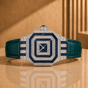 Montre de luxe pour homme en acier inoxydable avec mouvement automatique ETA, cadran en verre Moissanite, style Hip Hop, résistante à l'eau 10 bars, idéale pour les mariages et les soirées - Product Image 6