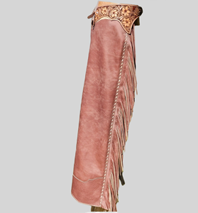 Chaps Vaqueros de Cuero Genuino Premium para Mujer, Duraderos y Cómodos, Ajuste Ajustable, Hechos a Mano para Equitación y Rodeo - Product Image 1