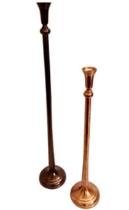 Candelabro de Aluminio Plateado, Portavelas Metálico, Soporte para Velas Tipo Baqueta, para Decoración de Mesa en Bodas y Hogar - Product Image 2