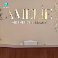 Lettres en acrylique brillant de haute qualité, non éclairées, en relief, pour l'extérieur et l'intérieur, personnalisables, n'importe quel design, pour mur, bâtiment, enseigne extérieure commerciale