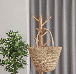 <b>Raffia</b> Woven Bag, Natural Textured Summer <b>Tote</b> - Product Image 4