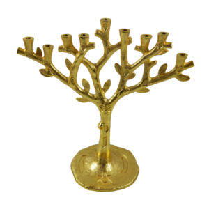 Candelabro Moderno, Menorah, Portavelas de Hanukkah, Portavelas de Metal Dorado Decorativo para Decoración de Bodas - Product Image 5