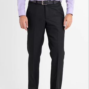 Nouveau Pantalon Habillé Décontracté Plissé Grande Taille pour Homme, Coupe Droite, Fermeture Boutonnée, Printemps-Été 2026 - Product Image 1