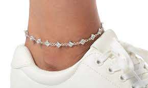 Magnifique Bracelet de Cheville en Cristal Taillé Diamant, Accessoire Scintillant pour Femmes et Filles, Idéal pour les Mariages et les Fêtes - Product Image 2