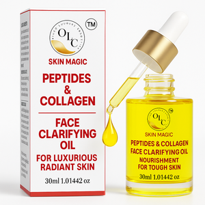 Huile Clarifiante pour le Visage au Collagène OLC Peptides 30ml, Nourriture Magique pour la Peau, Sérum pour une Peau Radieuse - Product Image 1