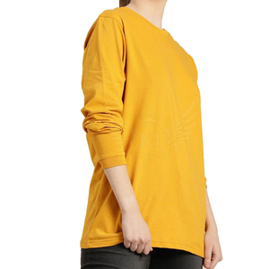 Chemises tendance personnalisées avec logo imprimé, t-shirts en coton à manches longues, grandes tailles, t-shirt à manches longues pour femmes, qualité bon marché. - Product Image 2