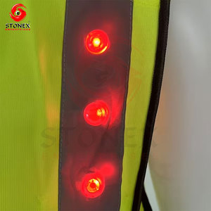 LED Flash Safety Vest Reflective High Visibility Warning Waistcoat Polyester Workwear for Road <b>Running</b> Traffic Use - Product Image 4