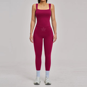 Conjunto de yoga para mujer, suave como la mantequilla, leggings de cintura alta, pantalones de pierna ancha, pantalones cortos, camiseta sin mangas, ropa deportiva elástica para gimnasio, fitness, pilates - Product Image 5
