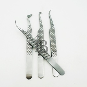 Nouvelle Tendance : Pince à Épiler pour Extensions de Cils en Acier Inoxydable, Couleur Argentée, Courbée à 90 Degrés, Écologique - Product Image 5