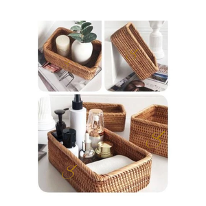 กล่องเก็บของหวายสานมือสำหรับจัดระเบียบบ้าน - Product Image 3
