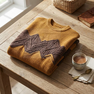 Modern Men <b>Jumper</b> <b>Warm</b> Knit Pullover Sweater Casual Winter Clothing Soft Fabric Ribbed Cuffs Hem And Comfortable Everyday Fit - Product Image 5