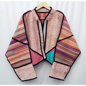 Handmade Vintage Kantha <b>Jacket</b> Designer Boho <b>Hippie</b> Coat Quilted Patchwork Kantha <b>Jacket</b> Women's Coat Boho Style Woven - Product Image 4