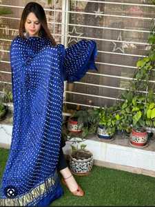 Pink Bandhani Dupatta Traditional Pattern <b>Shawl</b> Wrinkle Free Dupatta Perfect for Wear In Lehenga And Dress - Product Image 6