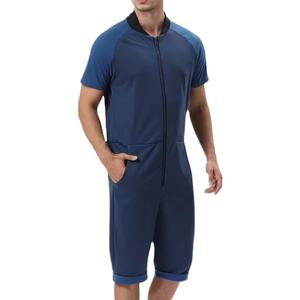 Combinaison unisexe à fermeture éclair sur le devant, pour le yoga et l'entraînement, 100% coton, séchage rapide, respirante, fabriquée au Bangladesh - Product Image 1