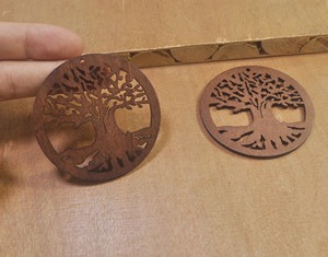 Décoration murale en bois Arbre de Vie, découpe ronde, artisanat pour la maison - Product Image 4