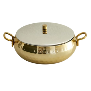 Highest Quality Round Metal Casserole Polished Metal Durable Design General Use For Gas And Induction Cooker - Product Image 1