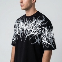 T-shirts pour hommes personnalisés avec logo imprimé, style streetwear, col rond, manches courtes, coupe ample, tricotés, imprimés par transfert thermique, élégants et de qualité supérieure