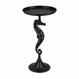 Luxury Seahorse Metal Side <b>Table</b> Gold Finish <b>Decorative</b> Drink <b>Table</b> Ocean Theme Accent <b>Table</b> Premium Living Furniture Wedding - Product Image 4
