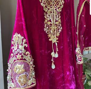 Costume en velours indien, dernière édition de mariage, tenue d'occasion spéciale, produit populaire, robe 2022 - Product Image 3