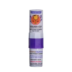 Inhaler Nasal Stick Golden Cup Relife Nasal Congestion Due to Cold Lavender Scent Product of Thailand