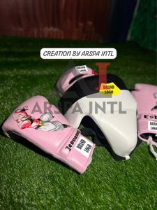 Ensemble de boxe professionnel Pro Punching, best-seller, style imprimé gagnant, parfait pour les femmes, couleur rose et blanc, ensemble de sparring de boxe - Product Image 4