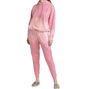 Survêtement décontracté 2 pièces pour femme, imprimé, coupe oversize, en molleton doux, style streetwear, effet délavé pour l'hiver - Product Image 1