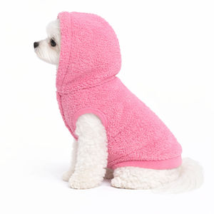 Ropa personalizada para mascotas, ropa de invierno, abrigos con capucha de lana sherpa, chaqueta sin mangas personalizada con MOQ bajo - Product Image 3