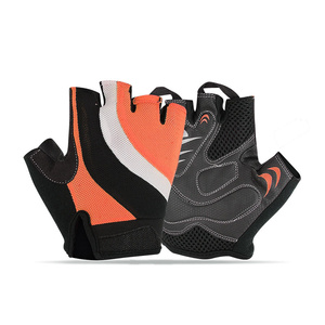 Gants de cyclisme unisexes demi-doigts, nouveau design, en cuir synthétique PU, avec grip en silicone, respirants, pour entraînement, vente en gros, sport et gym - Product Image 1
