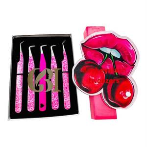 แม่เหล็กติดขนตา Cherry Lips Lash Tile รุ่นใหม่ล่าสุด  แหนบต่อขนตาอะคริลิคแบบยั่งยืน  แผ่นรองรูปดอกไม้และวงรีแบบกำหนดเอง มีจำหน่ายแล้ว - Product Image 1
