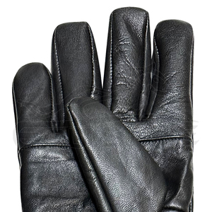Gants d'hiver en cuir doublés de fourrure, chaleur et confort pour l'extérieur, style uni, logo personnalisé en relief, unisexe, mode, gants pour temps froid - Product Image 3