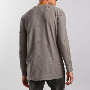 T-shirts pour hommes de haute qualité, effet usé, logo personnalisé, prix bas, t-shirts délavés à l'acide pour adultes - Product Image 2